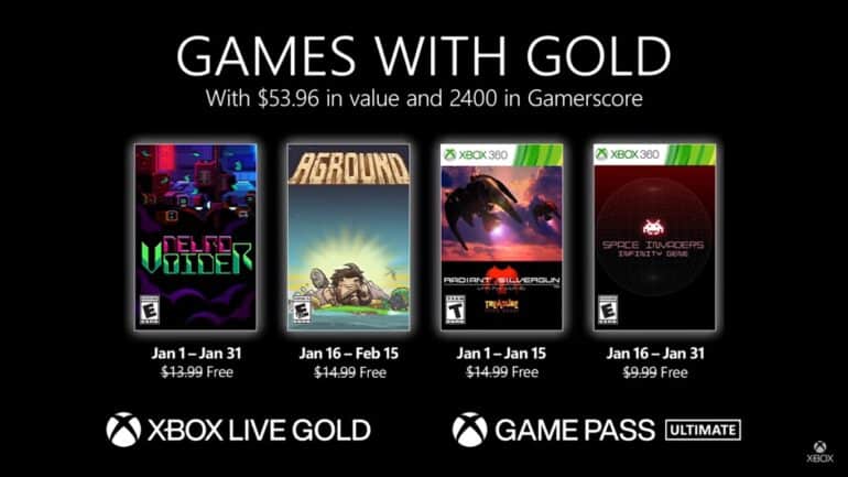 Xbox Games With Gold January 2022 Announced
